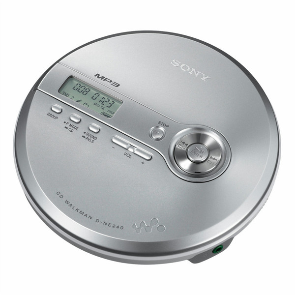 Sony MP3 CD Walkman, Silver Portable CD player Silver