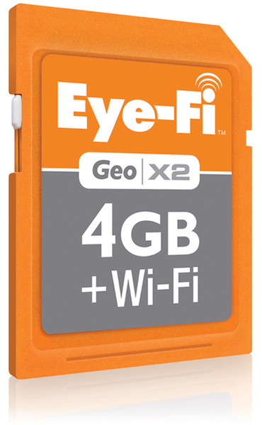 Eye-Fi Geo X2, 4GB 4GB SDHC Klasse 6 Speicherkarte