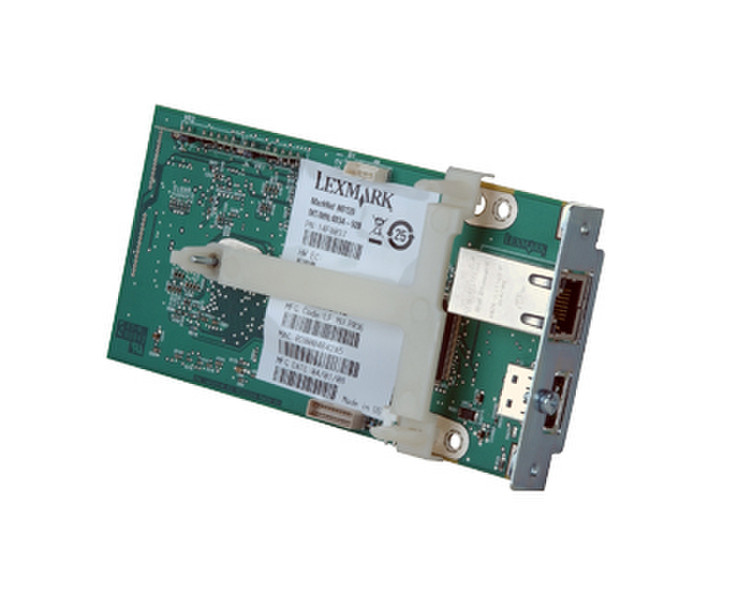 Lexmark C925 Внутренний Ethernet LAN Зеленый, Cеребряный сервер печати