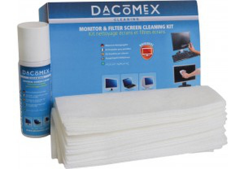 Dacomex Screen & Filter Cleaning Kit LCD / TFT / Plasma Equipment cleansing wet/dry cloths & liquid