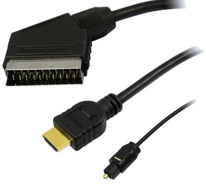LogiLink CHB002 2m SCART (21-pin) HDMI Schwarz Videokabel-Adapter