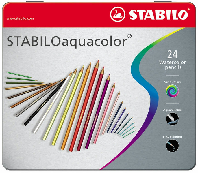 Stabilo Aquacolor 24шт цветной карандаш
