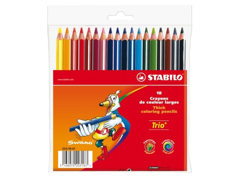 Stabilo Trio 18шт графитовый карандаш
