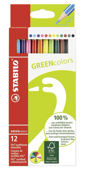Stabilo GREENcolors Мульти 12шт цветной карандаш