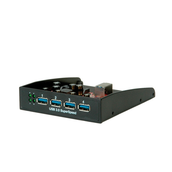 ROLINE Internal USB 3.0 Hub, 4 Ports, black