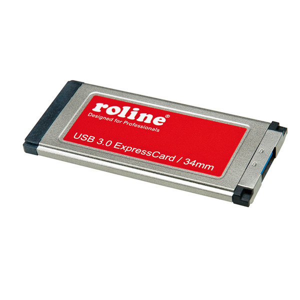 ROLINE Slim ExpressCard/34, Slim USB 3.0, 1 Port Schnittstellenkarte/Adapter