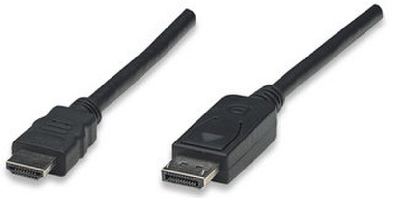 IC Intracom DP - HDMI 1m DisplayPort HDMI Schwarz Videokabel-Adapter