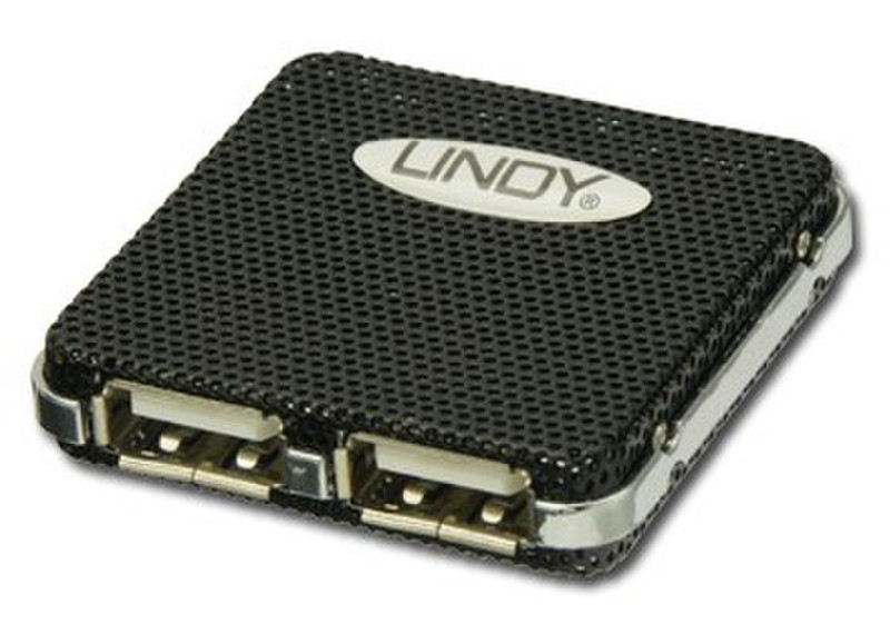 Lindy 4 x USB2.0 480Мбит/с Черный