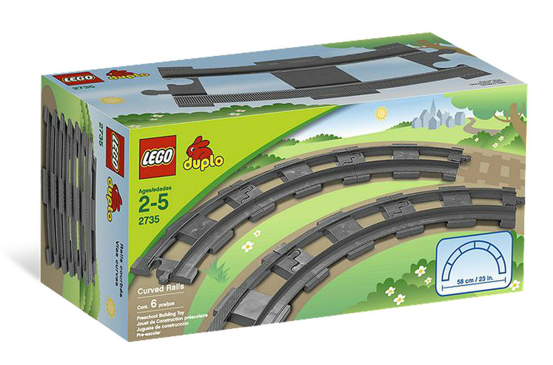 LEGO DUPLO Curved Rails 6шт детский строительный блок