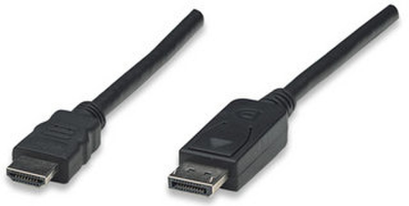 Manhattan 1.8m DisplayPort HDMI Cable 1.8м DisplayPort HDMI Черный адаптер для видео кабеля