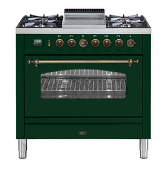 Boretti VFPNO-93 GR G/B Freistehend Combi hob Küchenherd