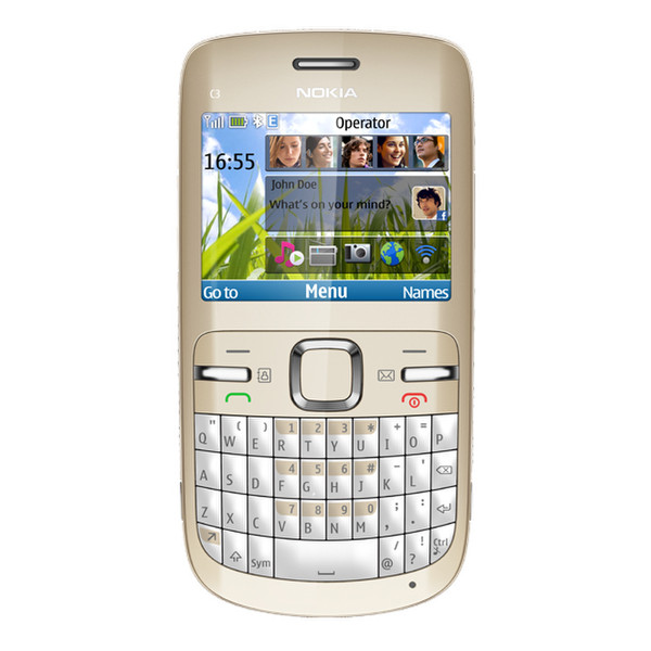 Nokia C3-00 Золотой, Белый