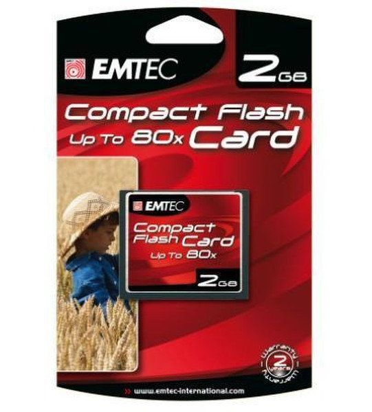 Emtec Compact Flash 2GB Blister 2GB CompactFlash memory card