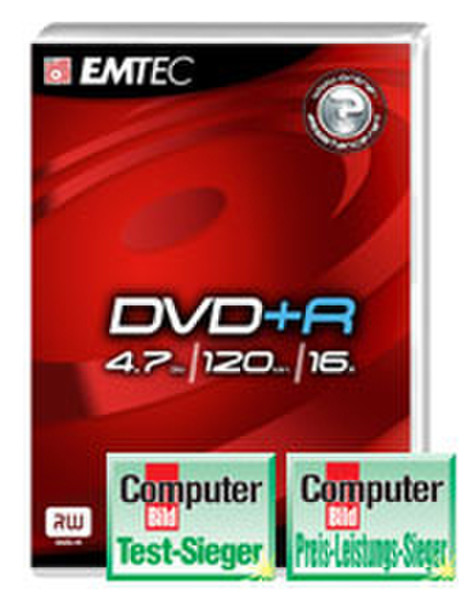 Emtec DVD+R 4,7GB 16X VB Single 4.7GB DVD+R 1Stück(e)