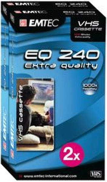 Emtec VHS Video Cassettes Extra Quality 240 min *2 Video Cassette Extra Quality 240min 2pc(s)