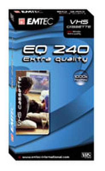 Emtec VHS Video Cassettes Extra Quality 240 min Video Cassette Extra Quality 240min 1pc(s)