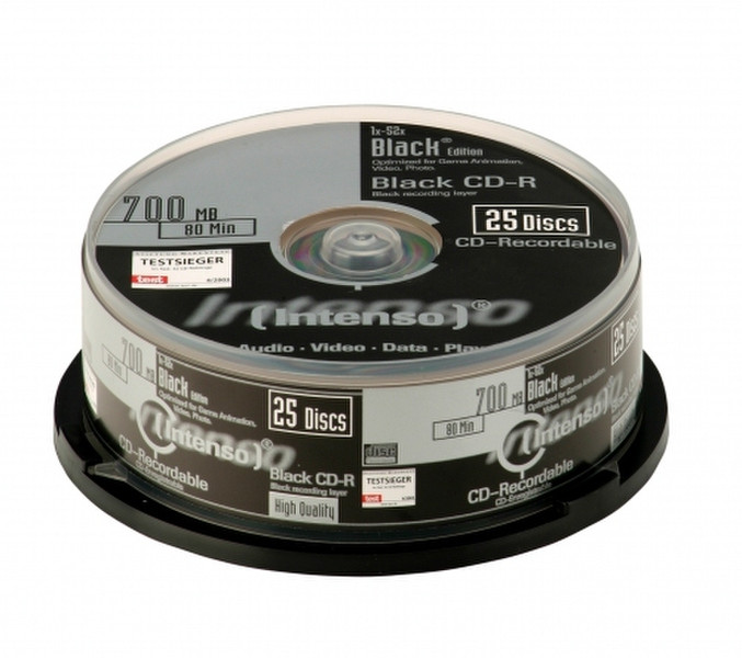 Intenso CD-R 700MB/80min, Black Edition CD-R 700MB 25pc(s)