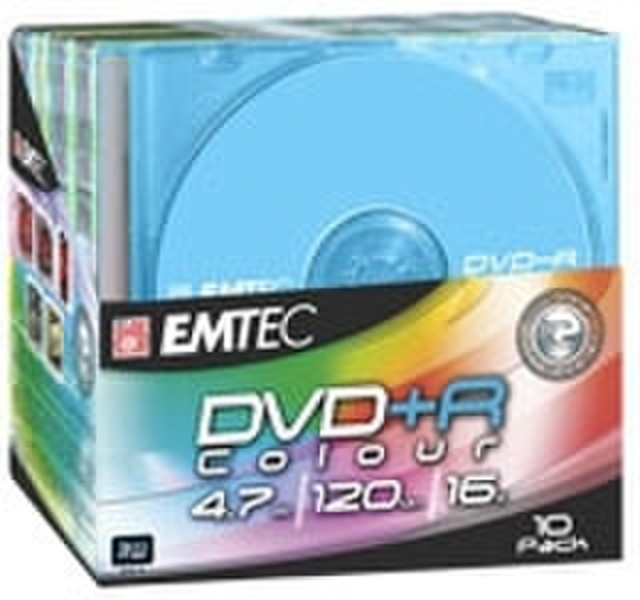 Emtec DVD+R 4,7 16XCOLSLM/10-20 4.7GB DVD+R 10pc(s)