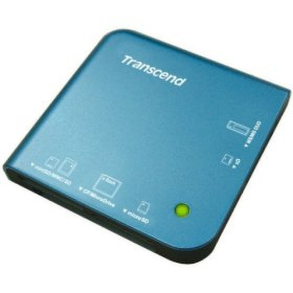 Transcend Multi-Card Reader M2 USB 2.0 Blau Kartenleser