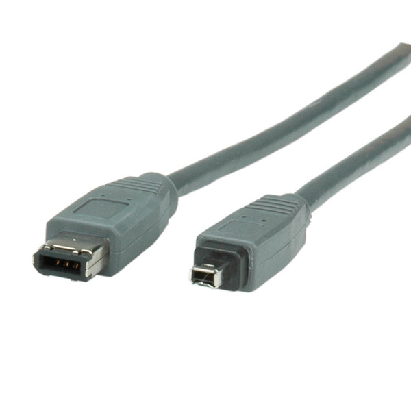 ROLINE IEEE 1394 - Fire Wire Kabel, 6/4pin 1,8m Firewire-Kabel