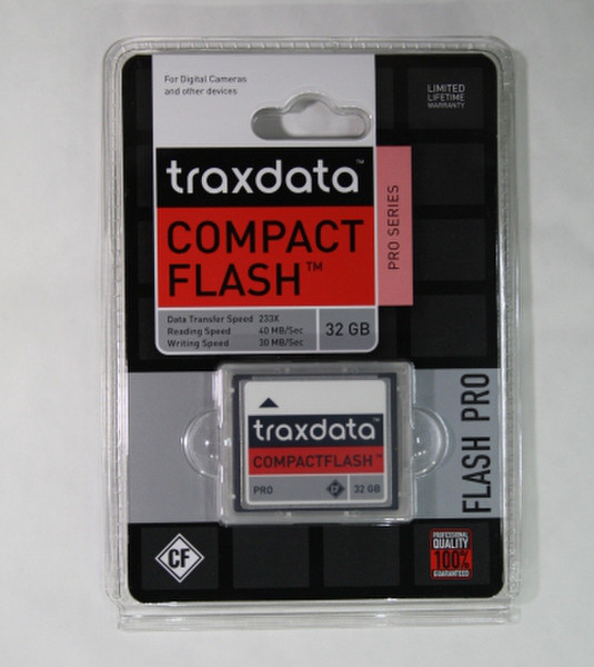 Traxdata 9F132G0TRA801 32ГБ CompactFlash карта памяти