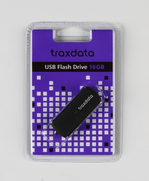 Traxdata 9F616G0TRA801 16GB USB 2.0 Type-A Black USB flash drive