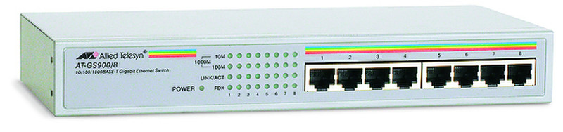 Allied Telesis 8 port 10/100/1000TX Unmanged Switch Неуправляемый