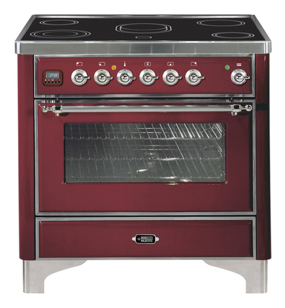 Boretti MBRI-90 RB Freestanding Induction Red cooker