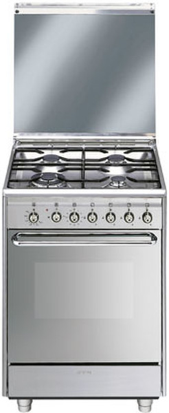 Smeg SCB60GX8 Freestanding Gas hob Grey cooker