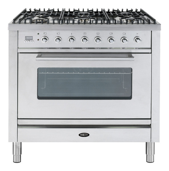 Boretti VT-96 IX B Freistehend Gas hob Edelstahl Küchenherd