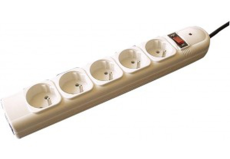 Dacomex 5x Power Strip 5AC outlet(s) 1.8m Beige surge protector