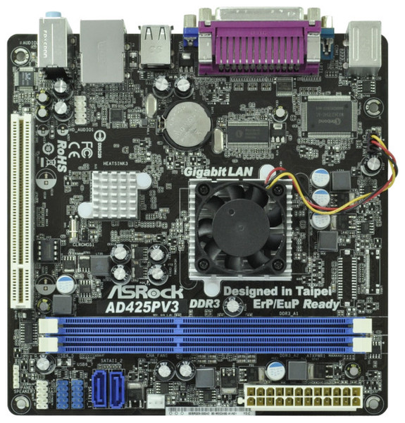 Asrock AD425PV3 Intel NM10 Express FCBGA559 Mini ITX motherboard