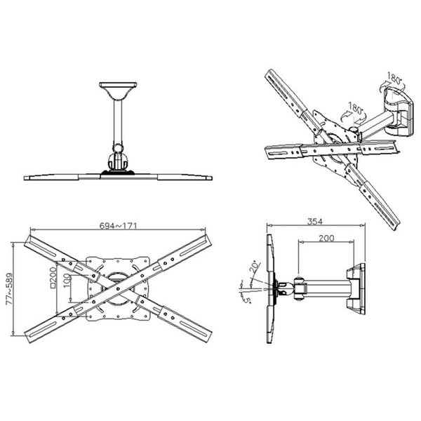 Value LCD/TV Wall Mount 3 Joints