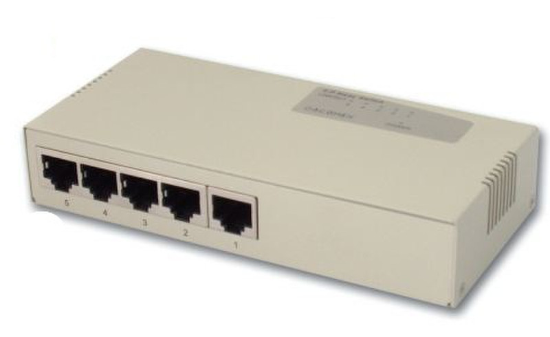 Dacomex 5-Ports Fast Ethernet Switch Unmanaged L2 Beige