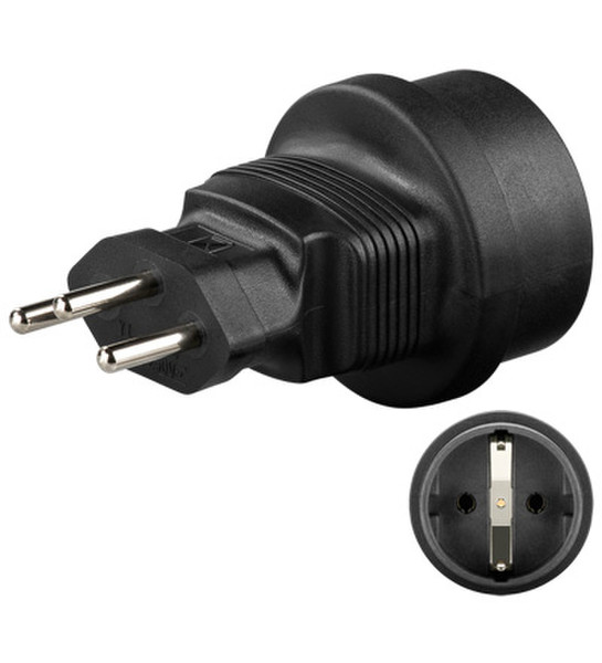 Wentronic NK SET CEE7 - CH Type J (CH) Black power plug adapter