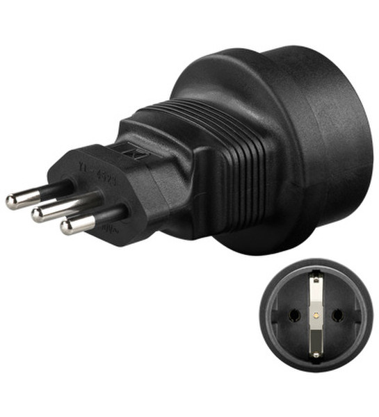 Wentronic NK SET CEE7 - IT Type L (IT) Black power plug adapter