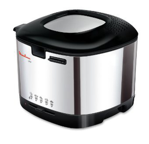 Moulinex Uno metal Single Stand-alone 1600W Black,Stainless steel
