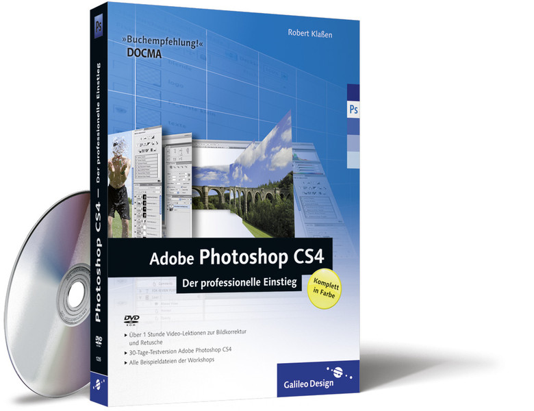 Galileo Press Design Adobe Photoshop CS4 – Der professionelle Einstieg 459Seiten Deutsche Software-Handbuch