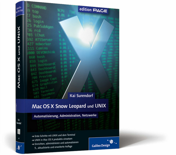 Galileo Press Design Mac OS X Snow Leopard und UNIX 556Seiten Deutsche Software-Handbuch