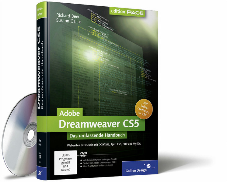 Galileo Press Design Adobe Dreamweaver CS5 731pages German software manual