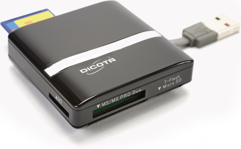 Dicota D30108 USB 2.0 Черный устройство для чтения карт флэш-памяти