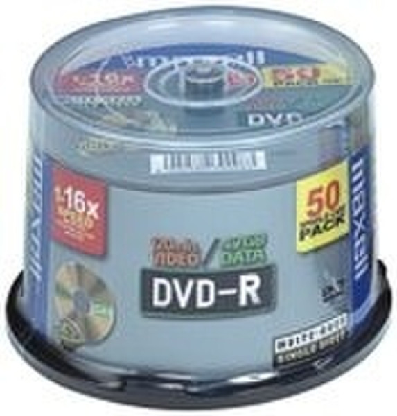 Maxell DVD-R 4.7GB 16X 50PK Cakebox 4.7ГБ DVD-R 50шт