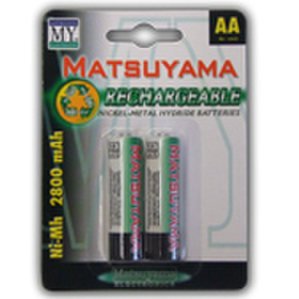 Matsuyama HZ001 Nickel-Metal Hydride (NiMH) 2800mAh 1.2V rechargeable battery