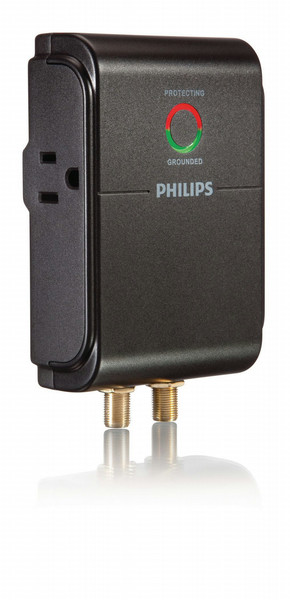 Philips SPP5025A/17 2розетка(и) Черный сетевой фильтр