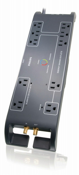 Philips SPP4105E/17 10AC outlet(s) 1.2m Black surge protector