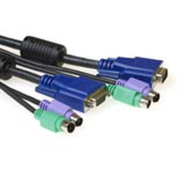 Advanced Cable Technology Special 3-in-1 connection cable 3m Black KVM cable