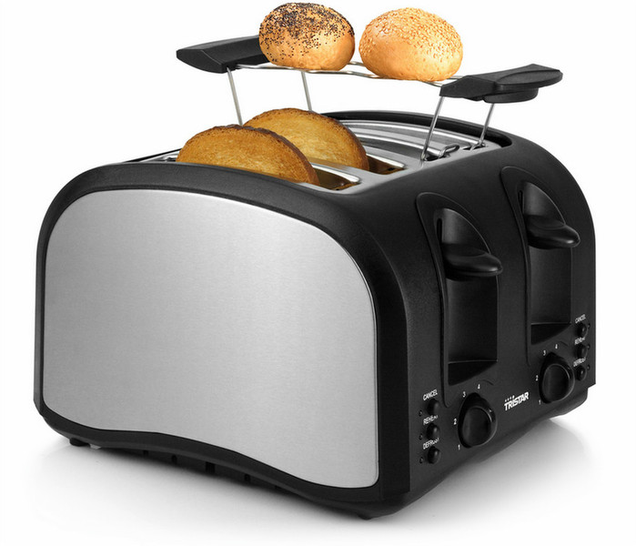Tristar BR-2136 4slice(s) 1400W Black,Stainless steel toaster