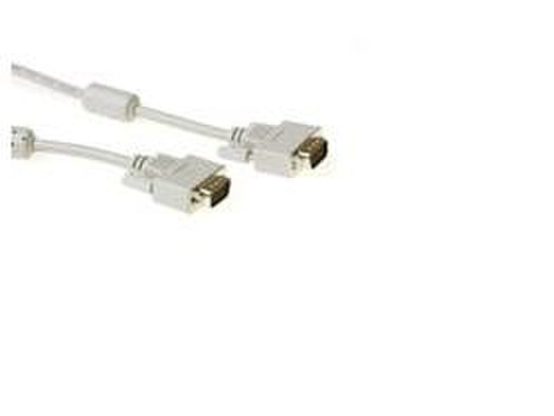 Advanced Cable Technology Slimline VGA connection cable male-male 1.8 m 1.8m VGA (D-Sub) VGA (D-Sub) Elfenbein VGA-Kabel