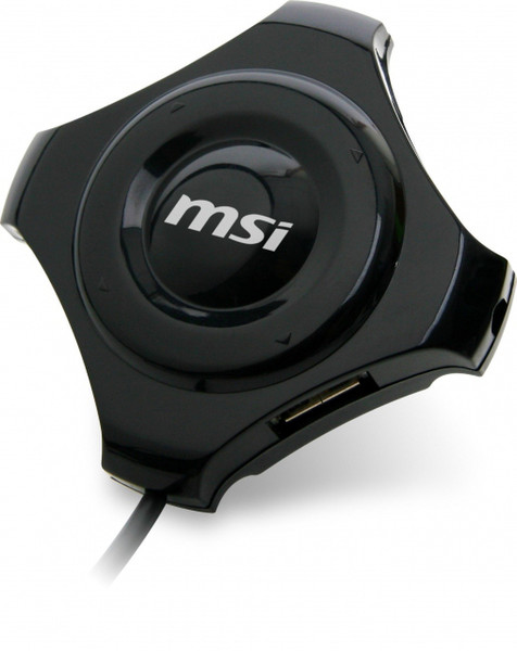 MSI StarHub 4 Port Diamond 480Мбит/с Черный