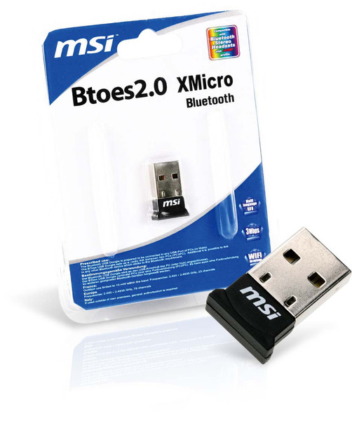 MSI Btoes 2.0 XMicro Bluetooth 3Mbit/s